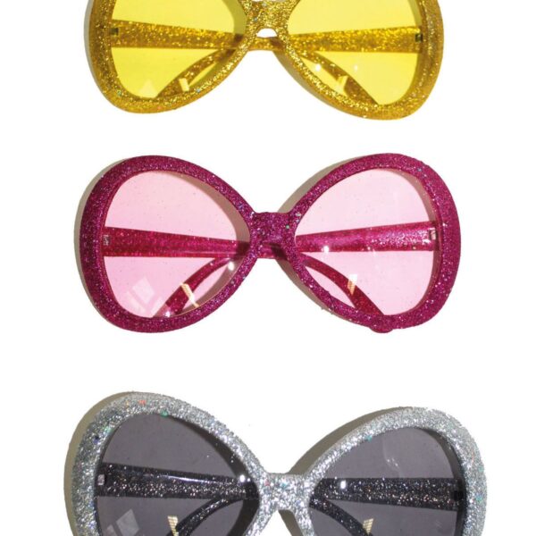 Occhiali a Farfalla Glitter Colori Assortiti