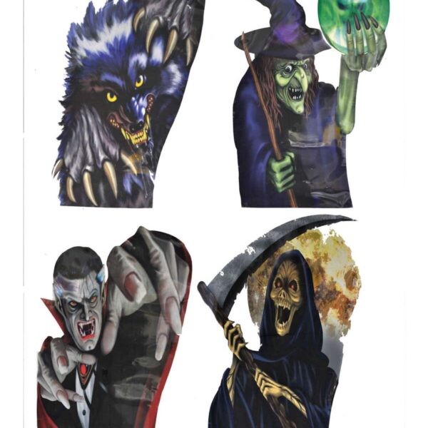 Vetrofanie di Halloween Assortite
