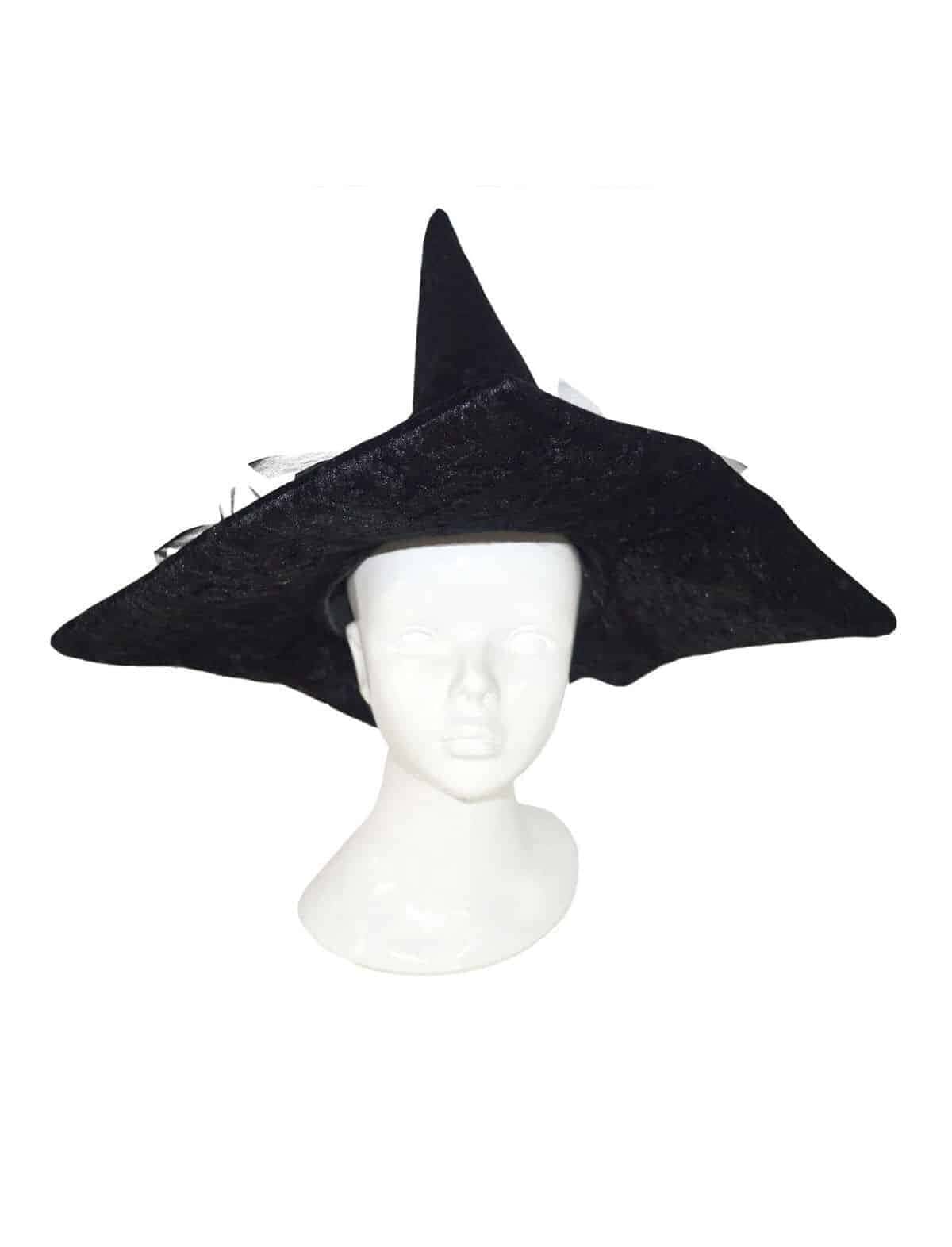 Cappello Nero da Strega in Velluto