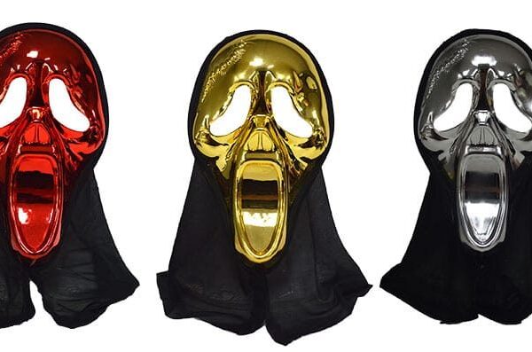 Maschere di Halloween Scream Metallizzate Assortite