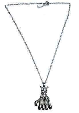 Collana con Mano Scheletrica e Teschio
