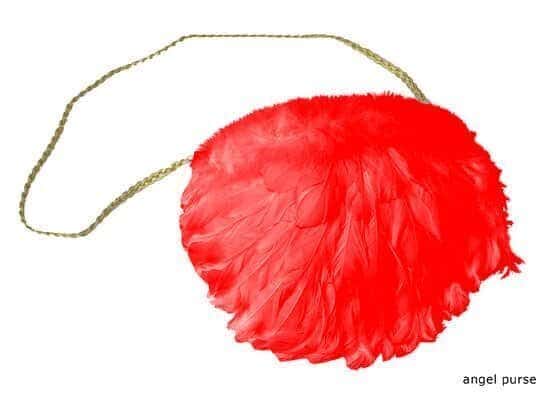 Borsa in piume Rosse