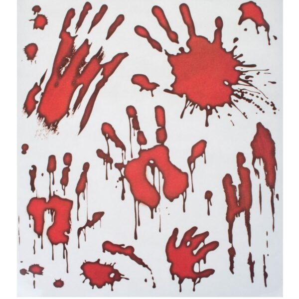 Vetrofania di Halloween Mani Insanguinate
