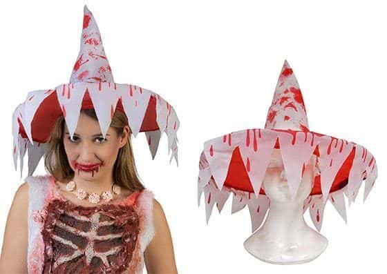 Cappello da Strega Bianco Insanguinato