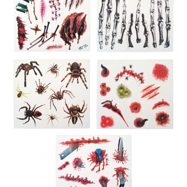 Set di Tatuaggi Trasferibili tema Horror