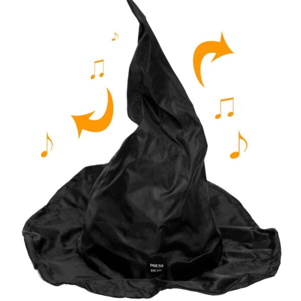 Cappello da Strega Nero Musicale