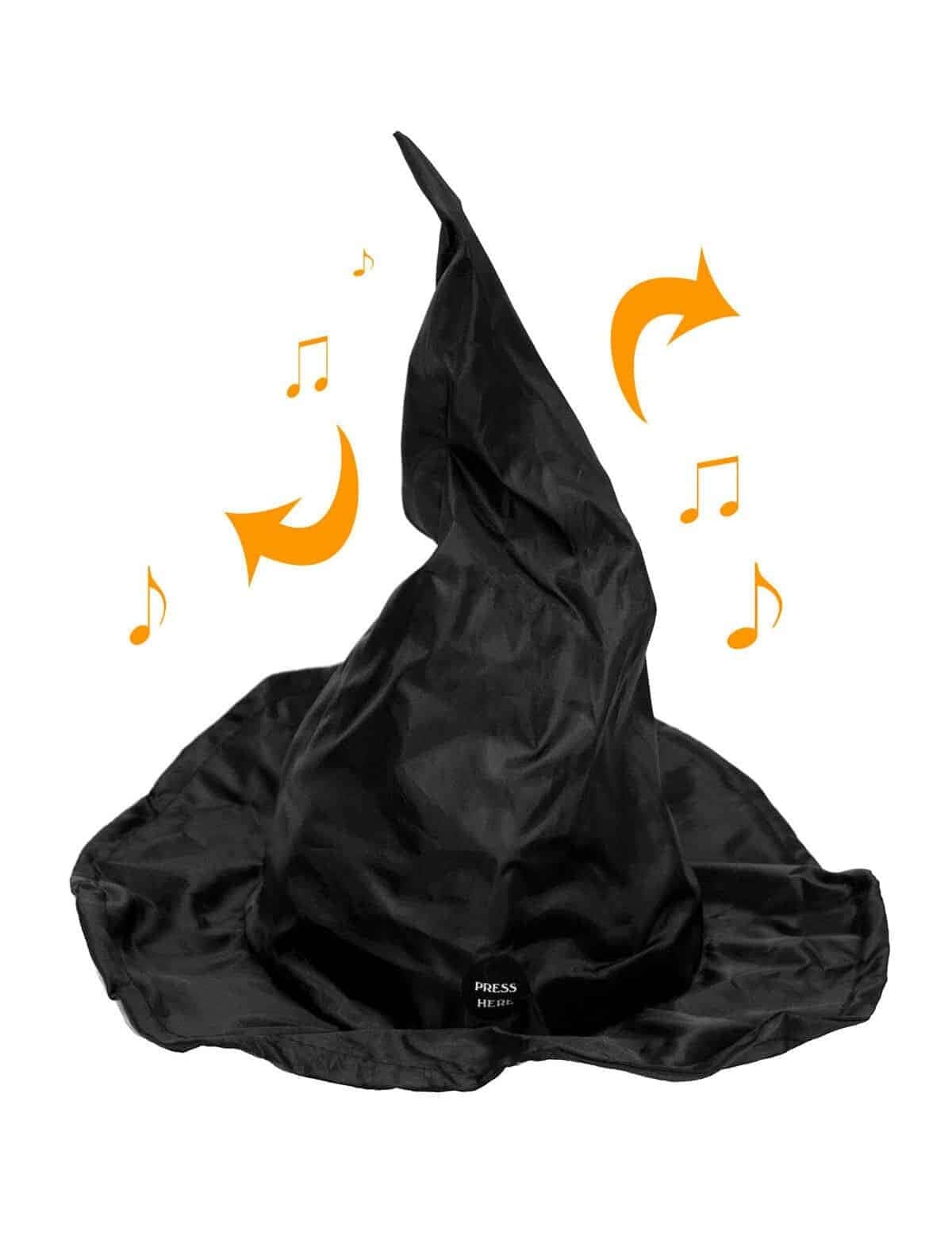 Cappello da Strega Nero Musicale