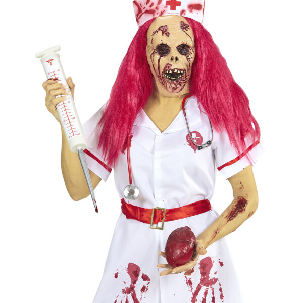 Maschera da Infermiera Zombie con Parrucca