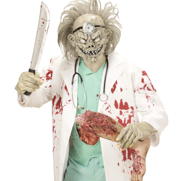 Maschera da Zombie Dottore con Parrucca