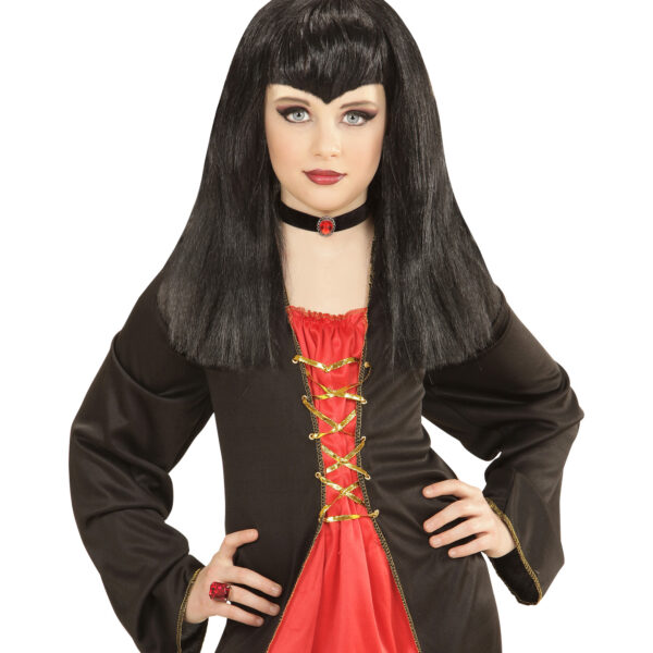 Parrucca Nera da Vampira