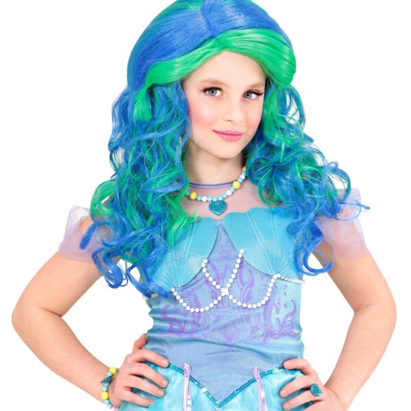 Parrucca Azzurra e Verde da Sirena