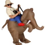Costume da Esploratore su Elefante Gonfiabile