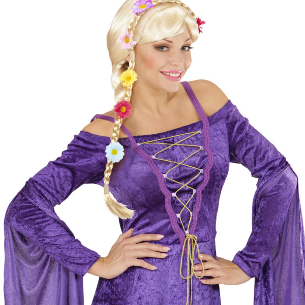 Fascia per Capelli con Fiori Multicolore con Treccia