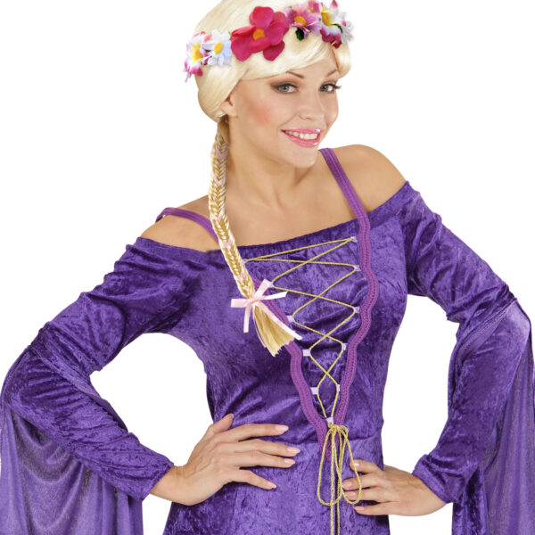Fascia per Capelli con Fiori Multicolore con Treccia