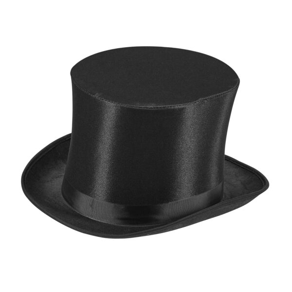 Cappello Cilindro Nero in Raso