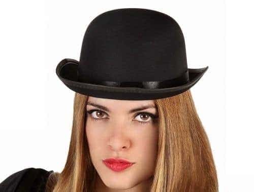 Cappello a Bombetta Nera in Feltro