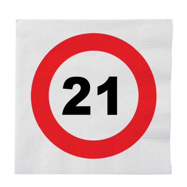 Tovaglioli con Numero Limite 21