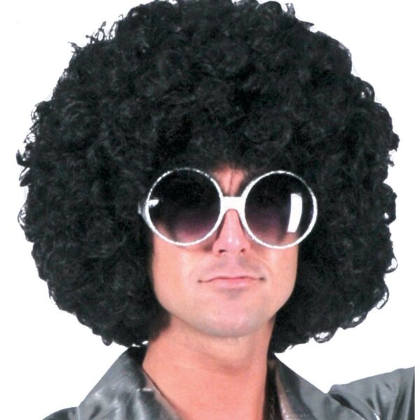 Parrucca Nera Afro Disco