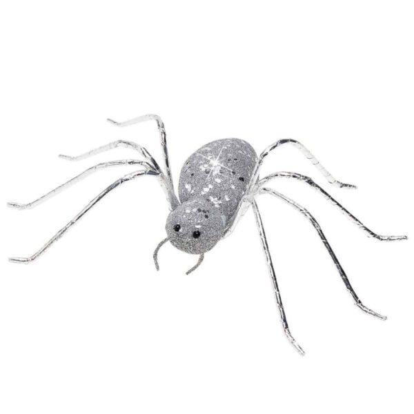 Ragno Argento Glitter Gigante