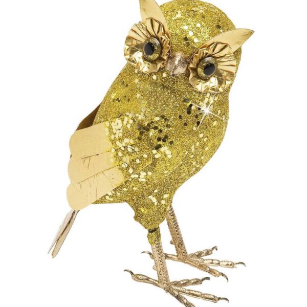 Gufo Oro Glitter Gigante