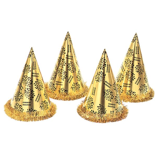 Cappello in Carta Cono Oro Buon Anno