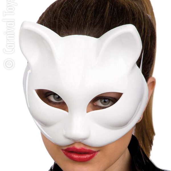 Maschera da Gatta Bianca in Plastica