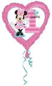 Palloncino Mylar Minnie Primo Compleanno