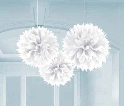 Festone Fluffy Azzurro in Carta