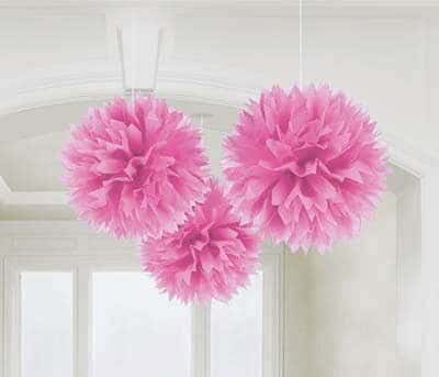 Festone Fluffy Rosa Acceso in Carta