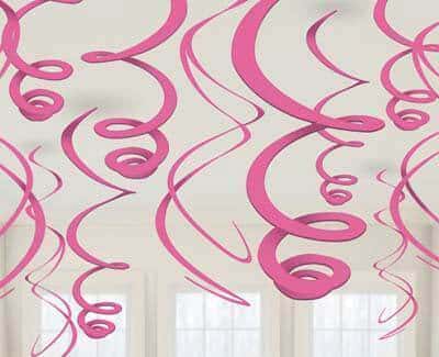 Fili di Foil a Spirale Fuxia Pendenti
