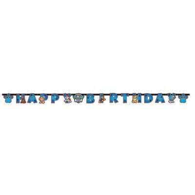 Festone Snodabile dei Paw Patrol con Scritta Happy Birthday