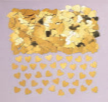Confetti Cuori piccoli oro in Plastica