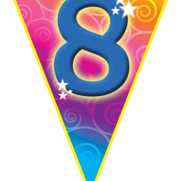 Festone Bandierina Compleanno Numero 8