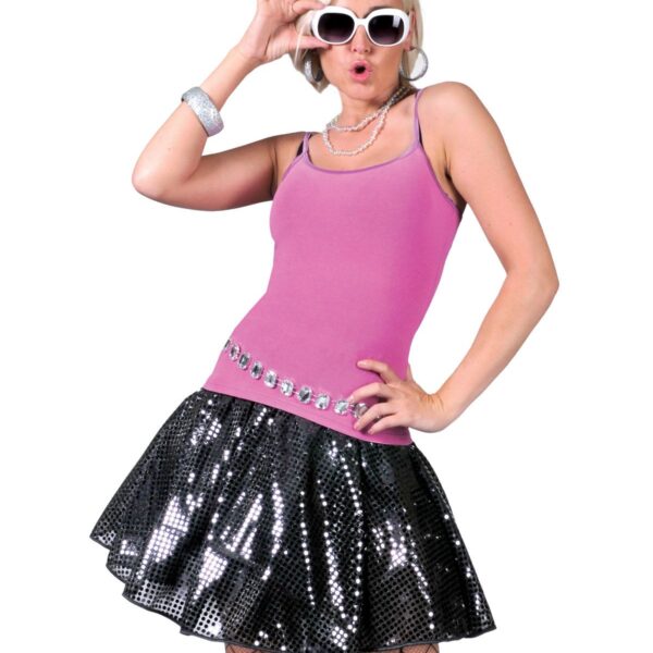 Gonna Nera con Paillettes Disco