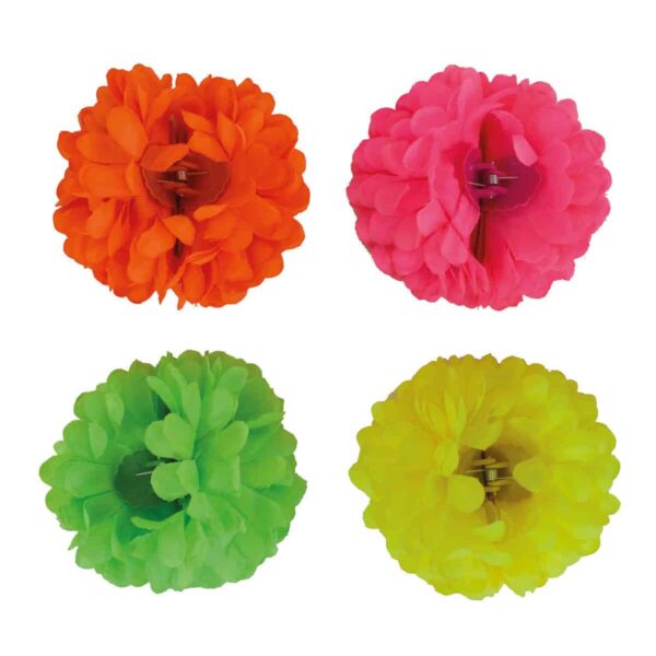Spilla con Rosa Fluorescente