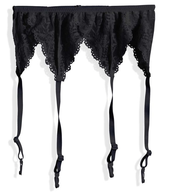 Reggicalze Obsessive Pearlove Nero - Taglia XS/S, Fascia Elastica Con Perline, Sexy Intimo - 4