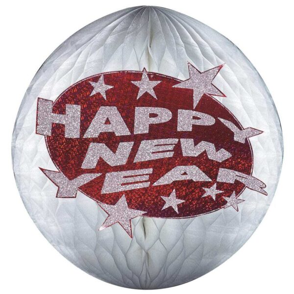 Festone Globo a Nido D'Ape Happy New Year