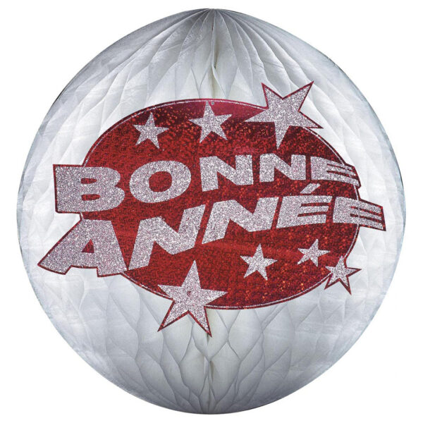 Festone Globo a Nido D'Ape Bonne Année