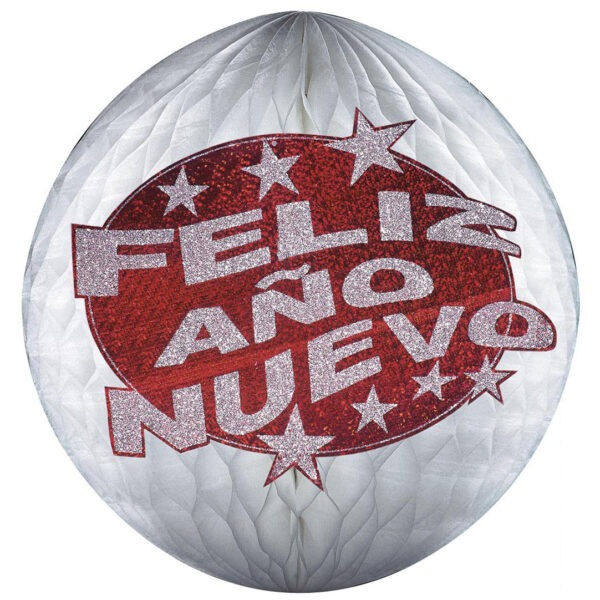 Festone Globo a Nido D'Ape Feliz Ano Nuevo