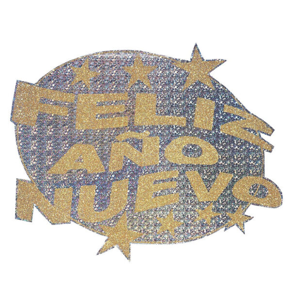 Festone Decorazione Argento Feliz Ano Nuevo