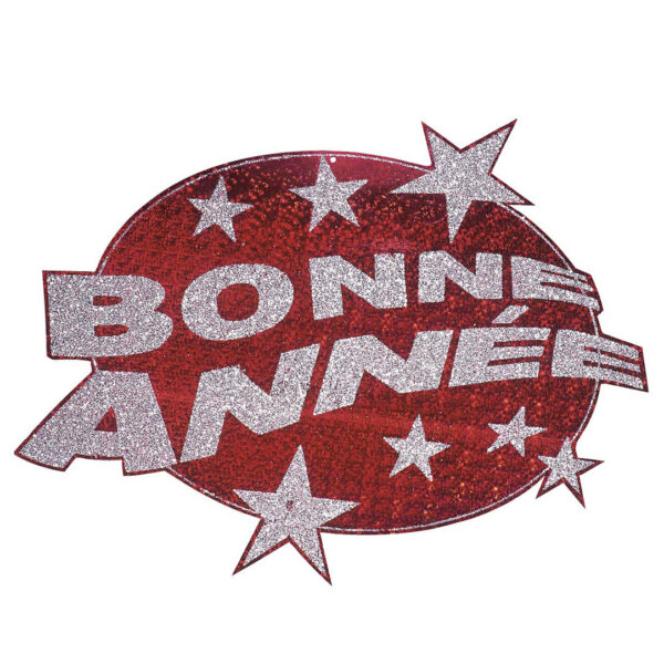 Festone Decorazione Rosso Bonne Année