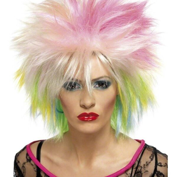 Parrucca Multicolore Punk anni '80