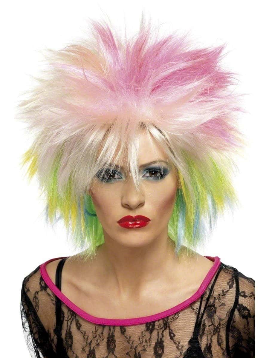 Parrucca Multicolore Punk anni '80