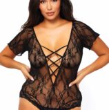 Body Floreale Con Lacci E Anello