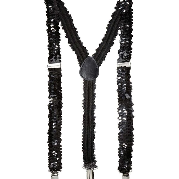 Bretella Nera in Paillettes