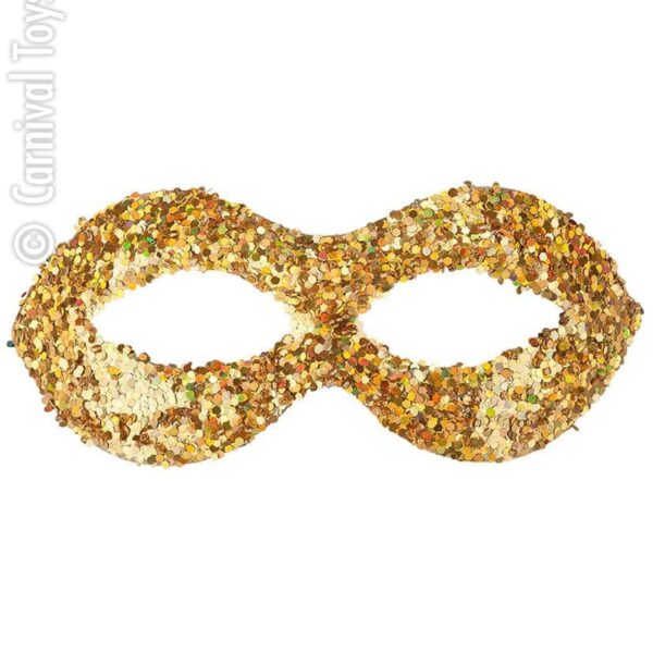 Maschera Oro Pailettes in Plastica