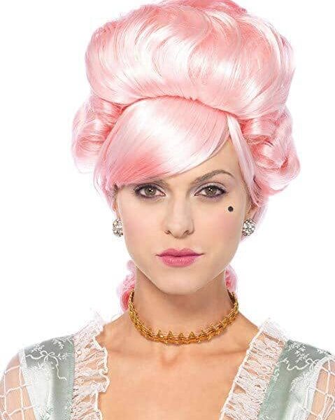 Parrucca Rosa con Coda da Dama Rococò