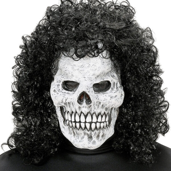 Maschera da Teschio con Parrucca Rock