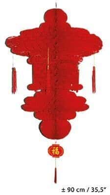 Lampione Rosso in Carta Cinese