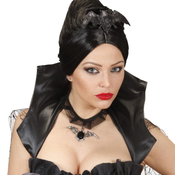 Molletta per Capelli Pipistrello Nero Glitter